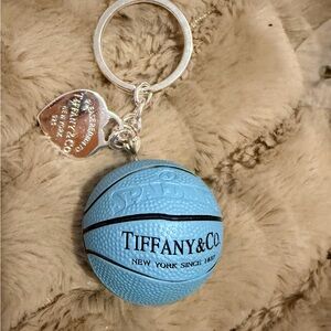 Fashion Blue Mini Basketball Key Holder Keychain